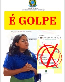 ALERTA GOLPE DO FALSO ADVOGADO

O golpe consiste na utilização indevida de dados de processos judiciais reais. Os criminosos entram em contato com as vítimas, geralmente por aplicativos de mensagem, fingindo ser advogados ou integrantes de escritórios de advocacia, e solicitam pagamentos para suposta liberação de valores, custas processuais ou taxas inesperadas.

Algumas medidas simples ajudam a reduzir o risco de golpes:

🚩Confirme sempre se o contato recebido é o mesmo fornecido pelo seu advogado ou escritório;
🚩Antes de qualquer decisão, fale diretamente com seu advogado pelos canais oficiais;
🚩Nunca compartilhe dados pessoais, bancários ou documentos sem verificar a origem do pedido;
🚩Desconfie de cobranças urgentes, especialmente quando associadas a “liberação de valores”, “créditos judiciais” ou “custas inesperadas”;

⚠️Se algo parecer estranho, interrompa o contato imediatamente e busque confirmação.⚠️